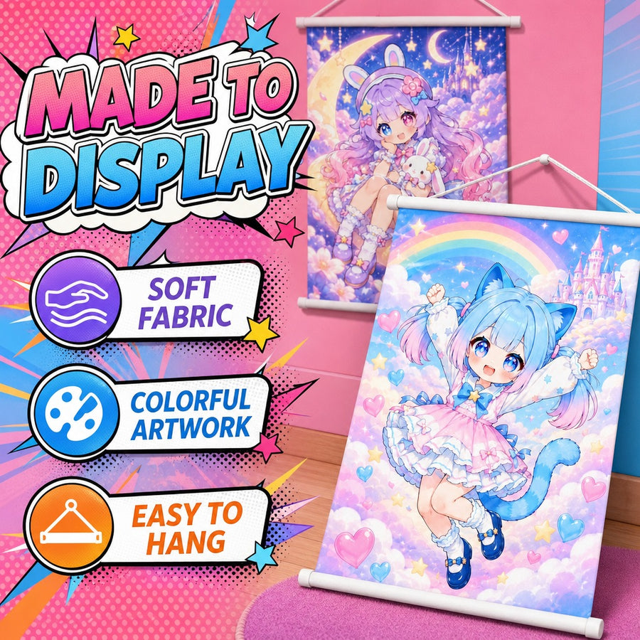 Custom Fabric Wall Hanging Poster | Scroll Banner – Animepa